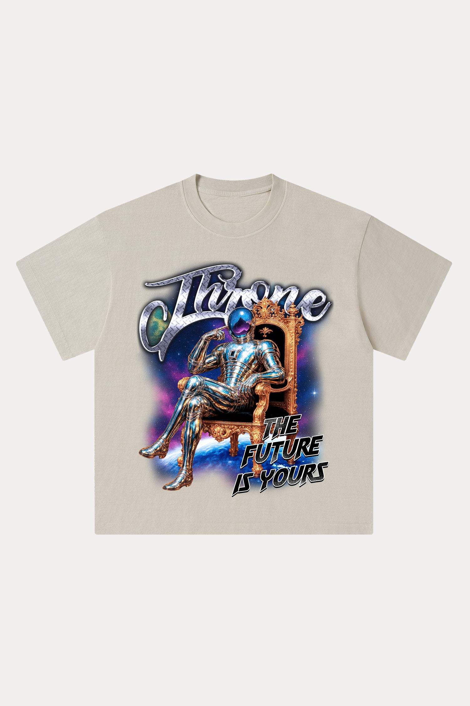 Evilnova Throne Washed Streetwear T-Shirt-Evilnova