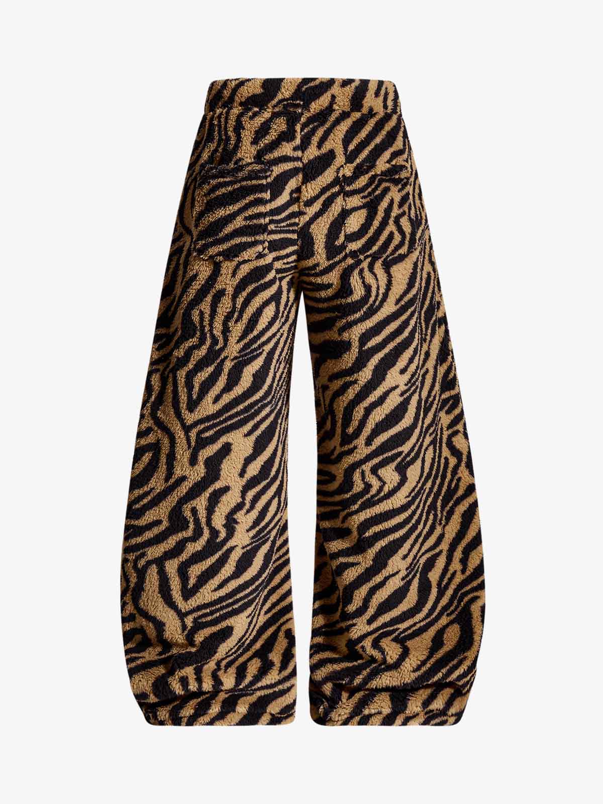 Evilnova Retro Tiger Print Wide-Leg Lounge Barrel Pants