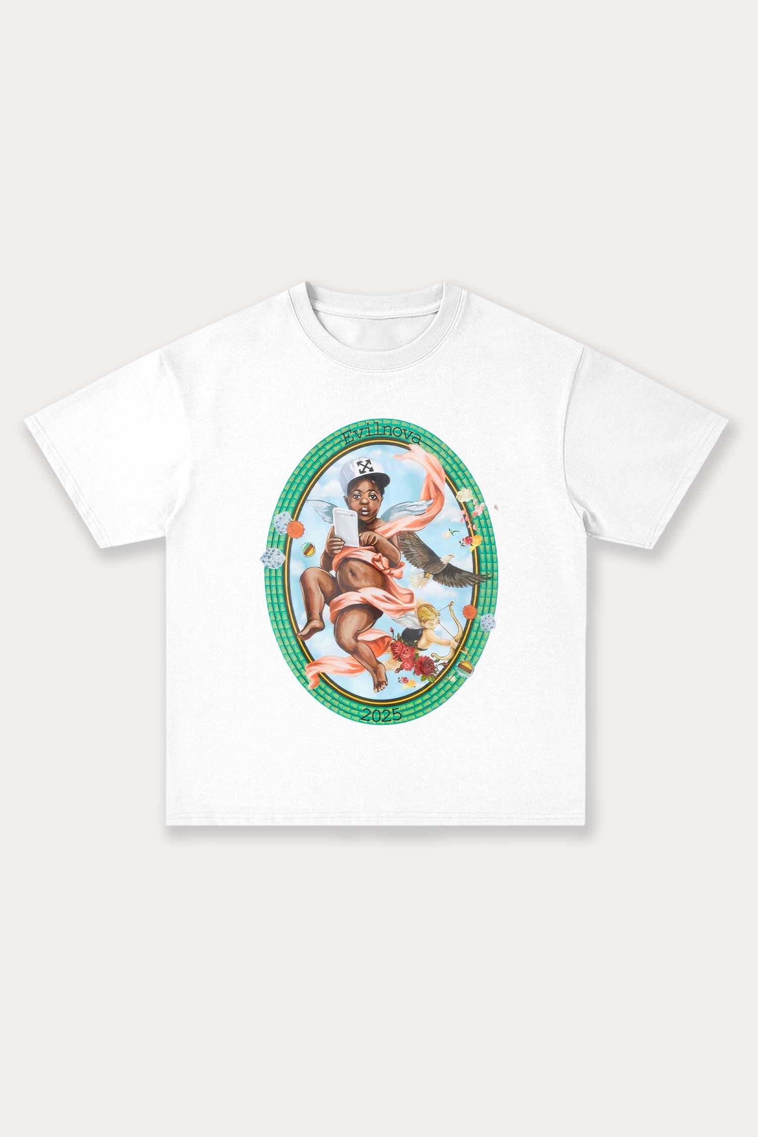 Evilnova Sacred Art Cotton Oversize T-Shirt-Evilnova