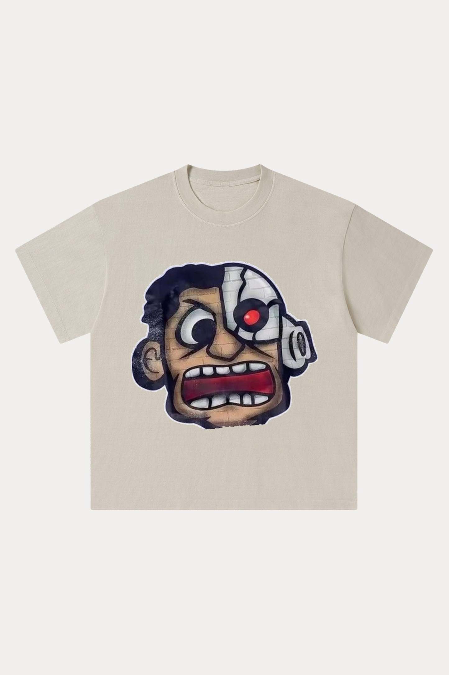 Evilnova Rage Cartoon Characters Washed Streetwear T-Shirt-Evilnova