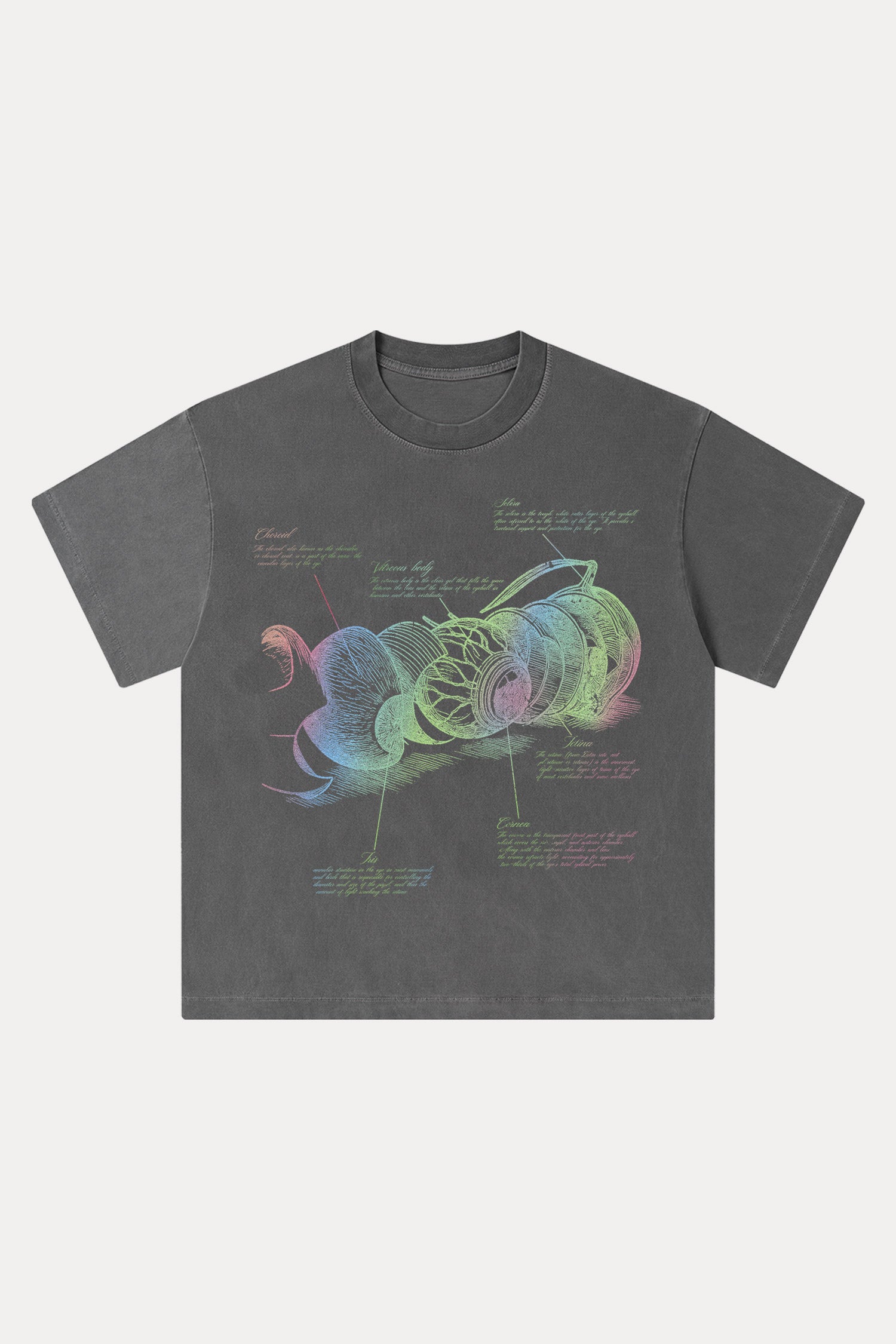 Evilnova Anatomy Washed Streetwear T-Shirt-Evilnova