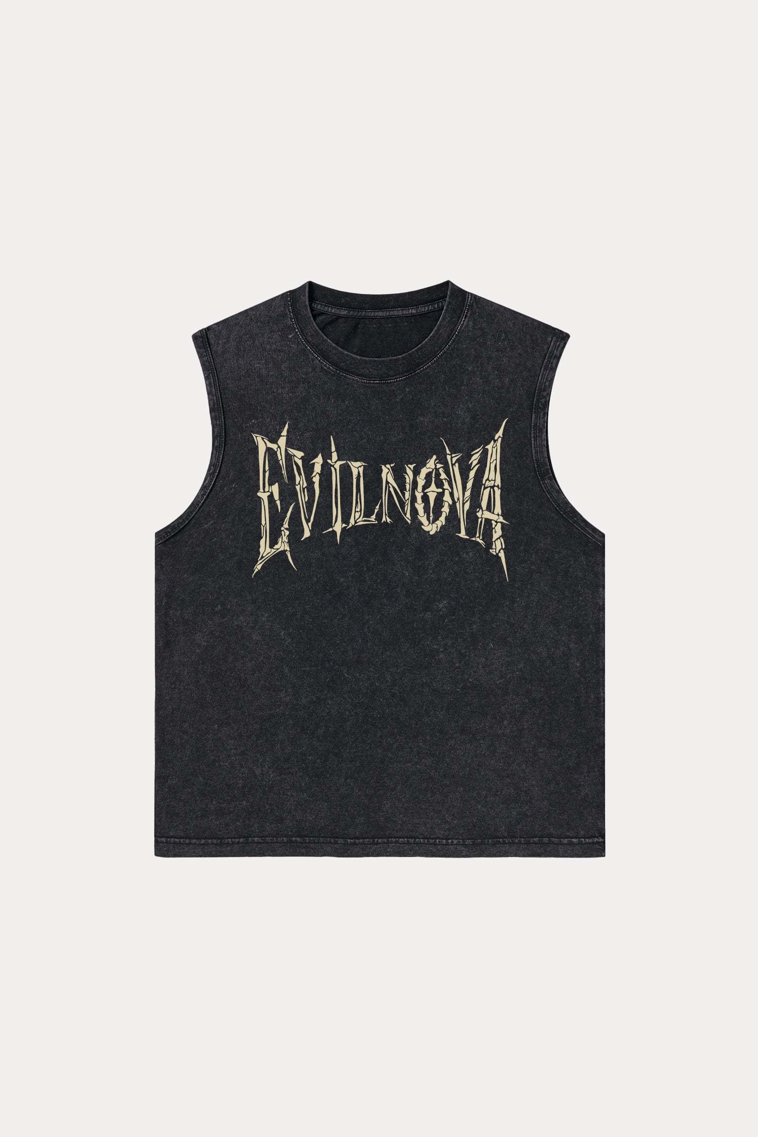 Evilnova Skeleton Washed Tank Top-Evilnova