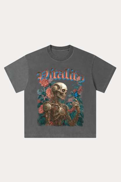 Evilnova Vitality Washed Streetwear T-Shirt-Evilnova