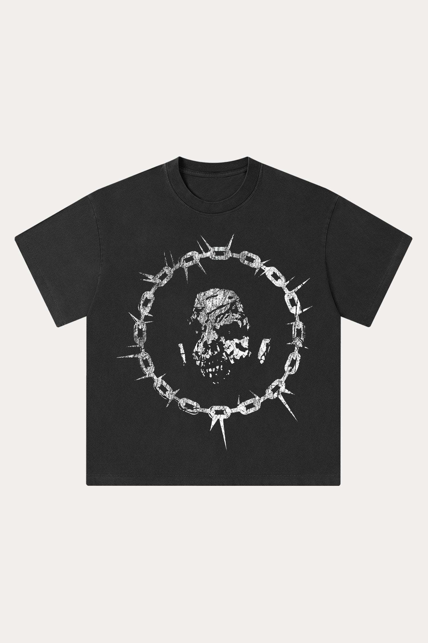Evilnova Restraint Washed Streetwear T-Shirt-Evilnova