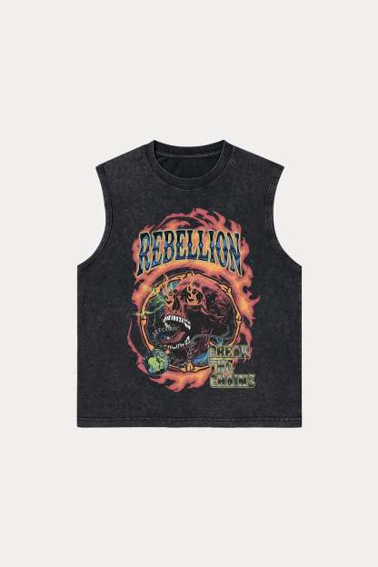 Evilnova Rebellion Washed Tank Top-Evilnova