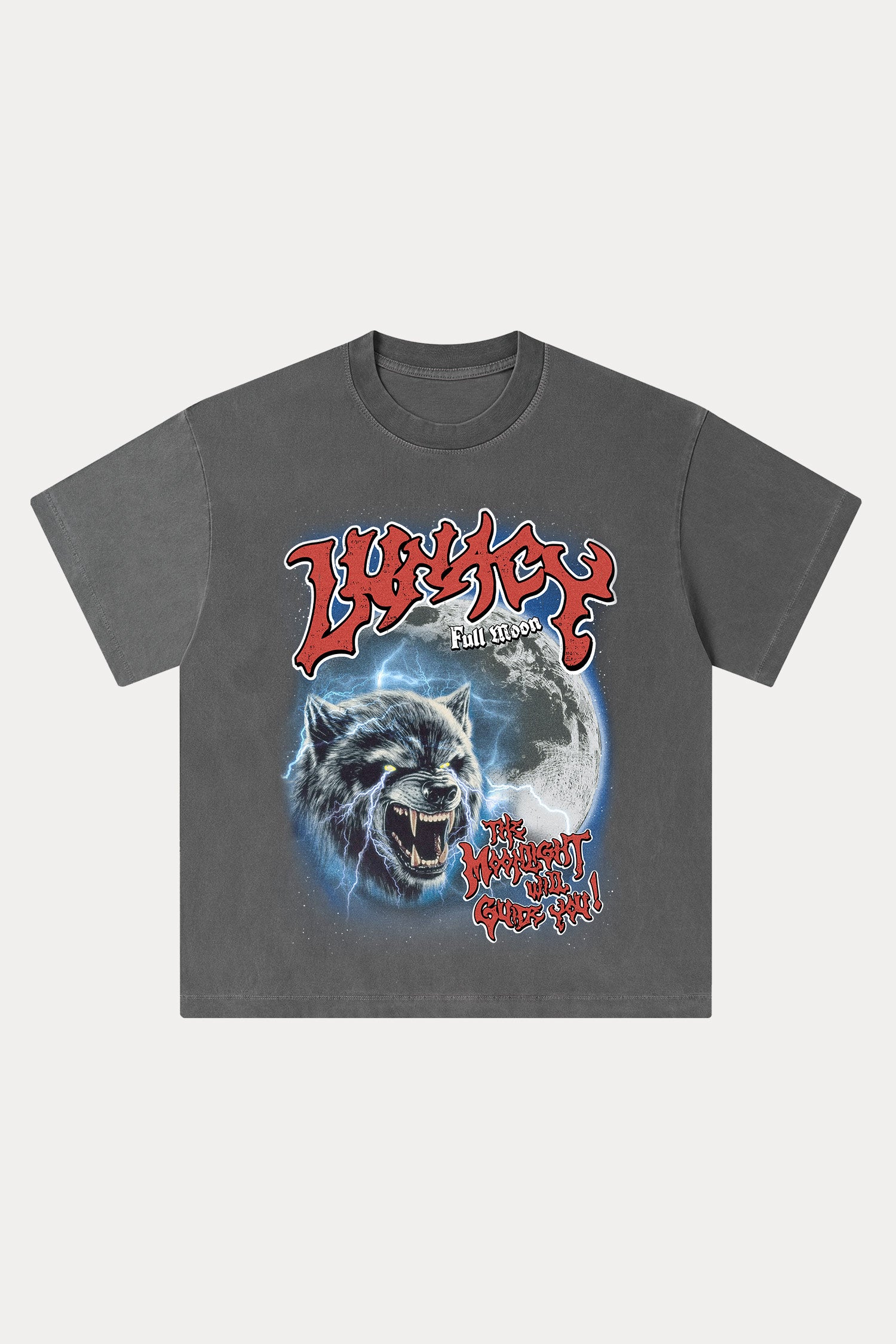 Evilnova Lunacy Washed Streetwear T-Shirt-Evilnova