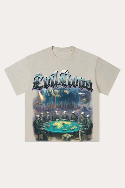 Evilnova Meeting Washed Streetwear T-Shirt-Evilnova