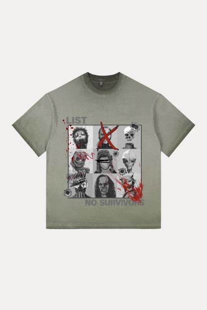 Evilnova Kill List Gradient Washed T-Shirt-Evilnova