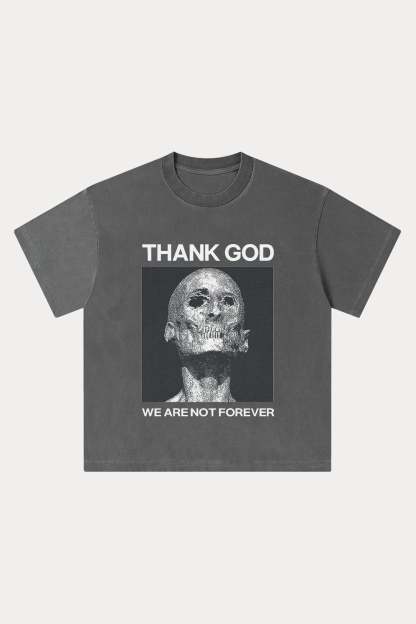 Evilnova We Are Not Forever Washed Streetwear T-Shirt-Evilnova