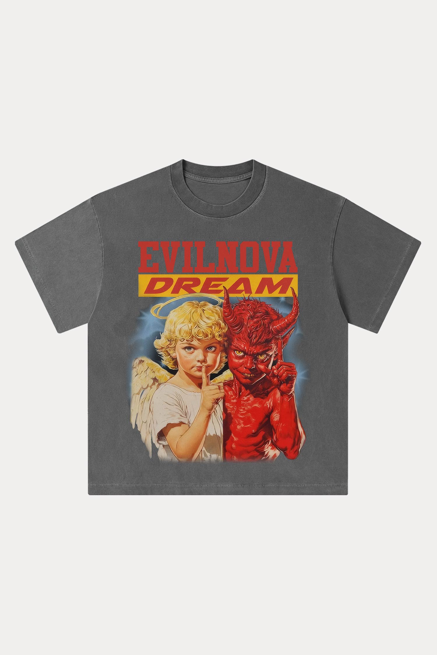 Evilnova Dream Washed Streetwear T-Shirt-Evilnova