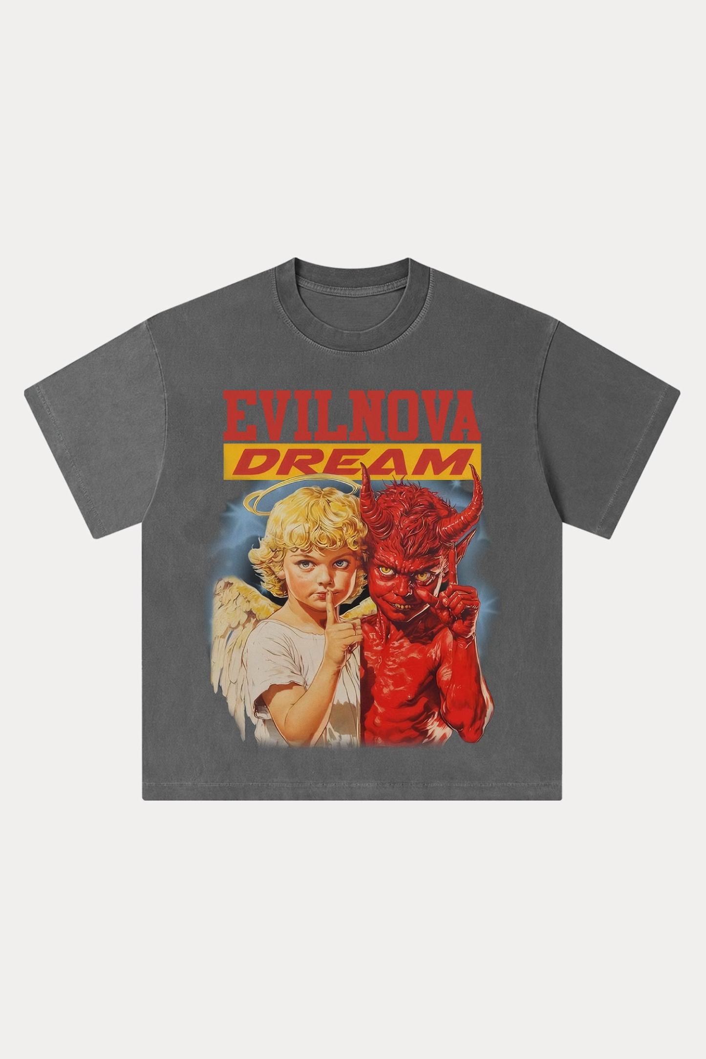 Evilnova Dream Washed Streetwear T-Shirt-Evilnova