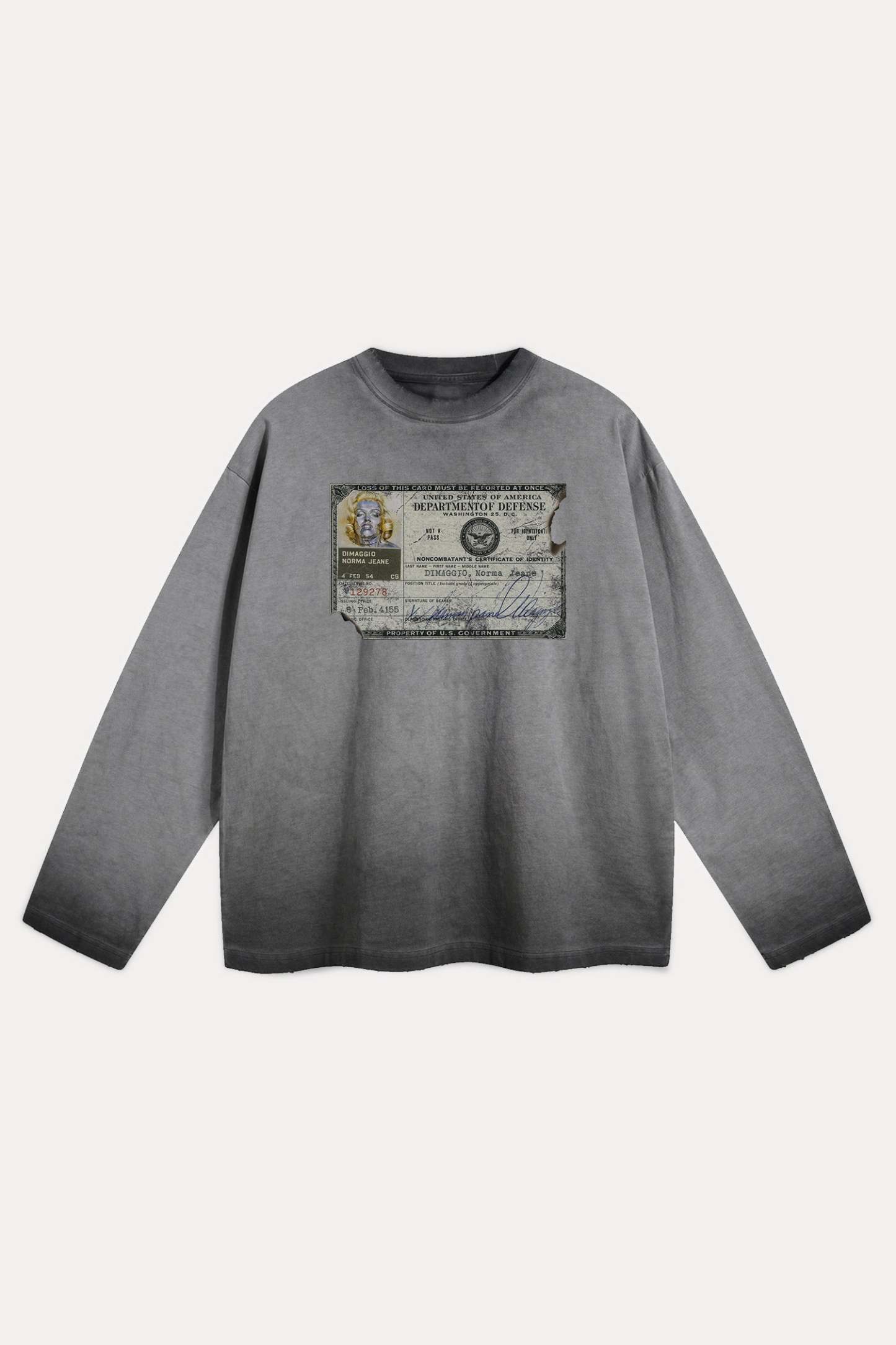 Evilnova Identity Distressed Washed Long Sleeve Tee-Evilnova