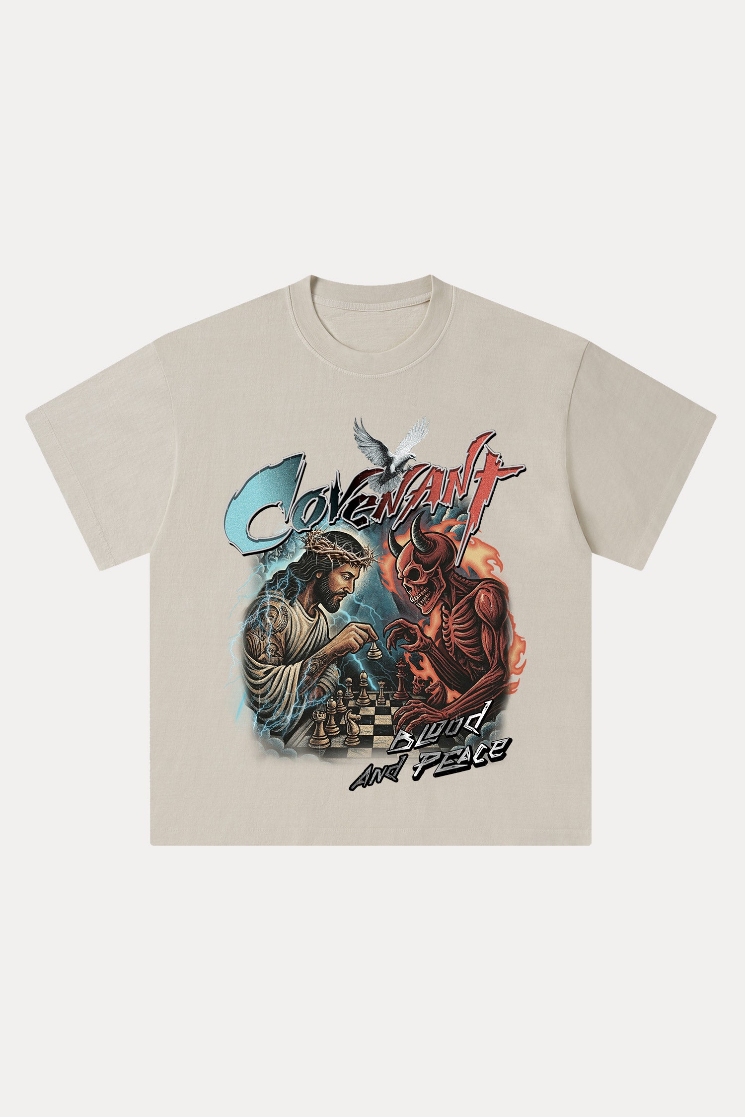 Evilnova Covenent Washed Streetwear T-Shirt-Evilnova