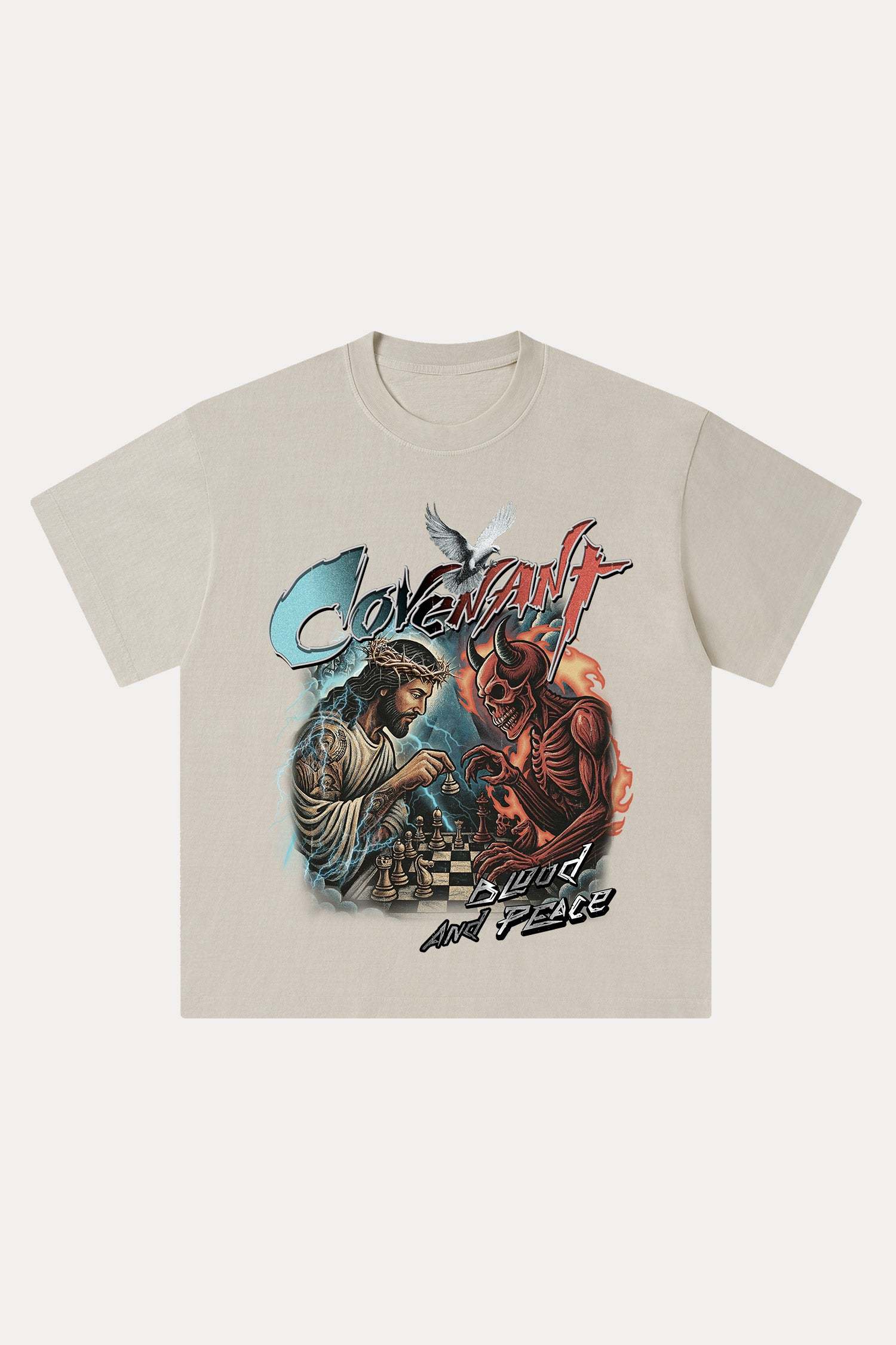 Evilnova Covenent Washed Streetwear T-Shirt-Evilnova