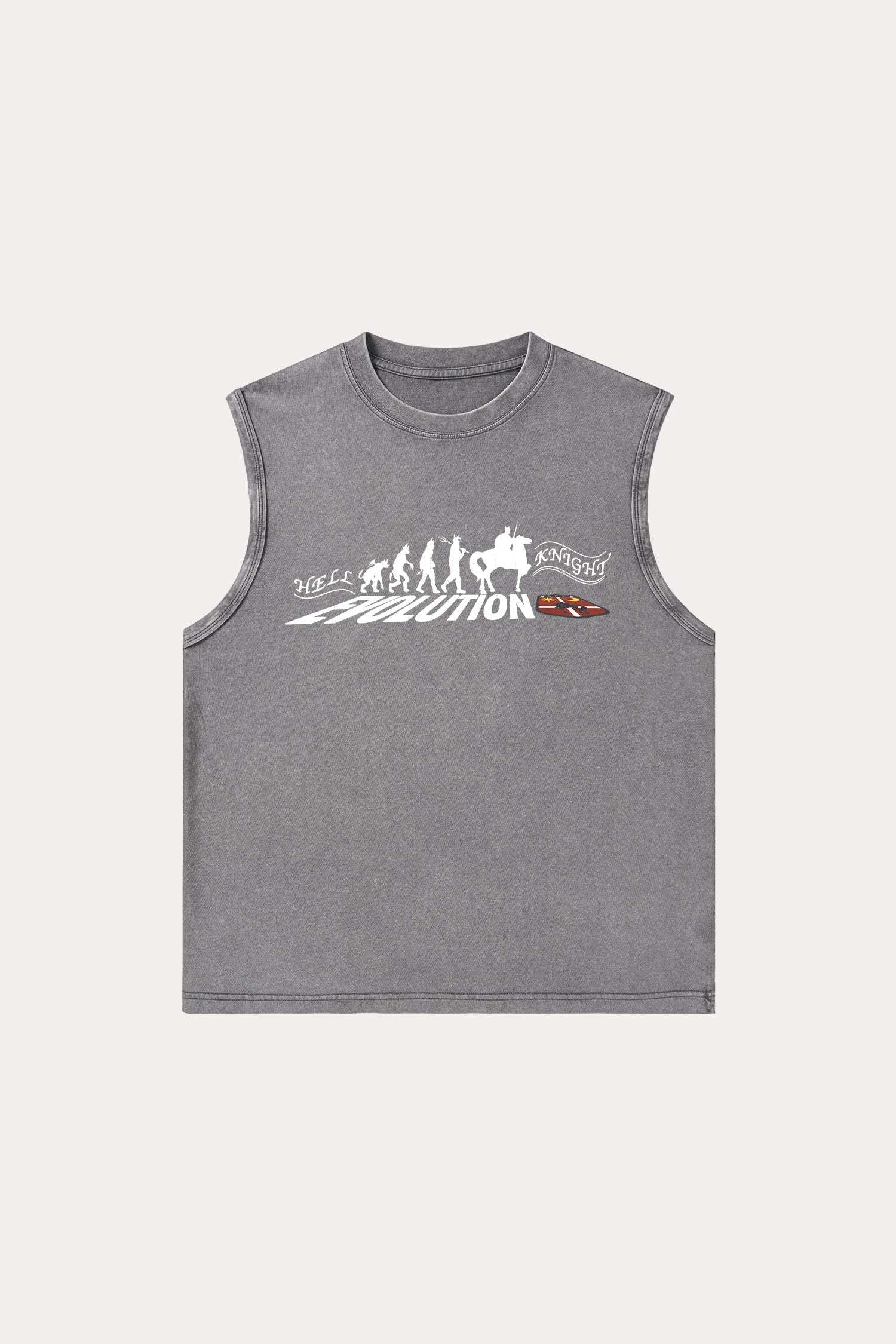 Evilnova Hell Knight Washed Tank Top-Evilnova