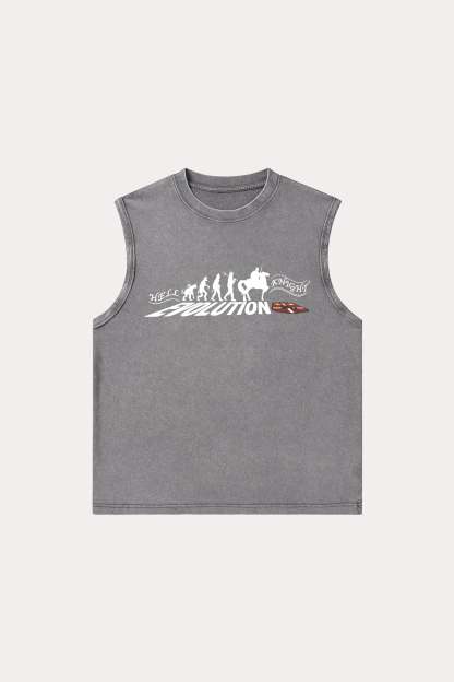 Evilnova Hell Knight Washed Tank Top-Evilnova