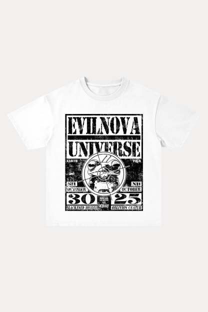 Evilnova Universe Cotton Oversize T-Shirt-Evilnova