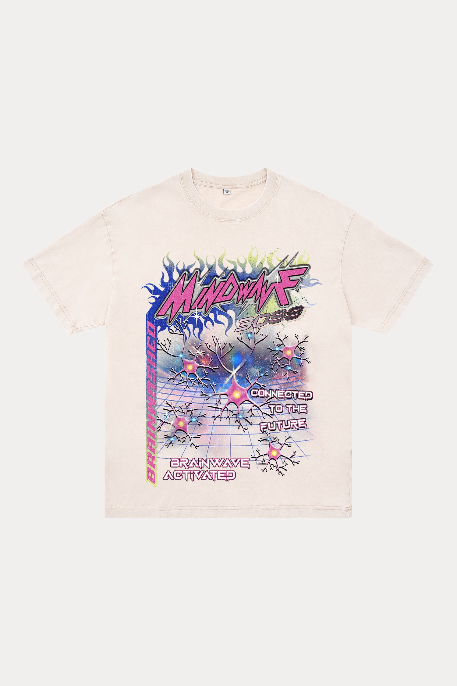 Evilnova Mindwave Washed Streetwear T-Shirt-Evilnova