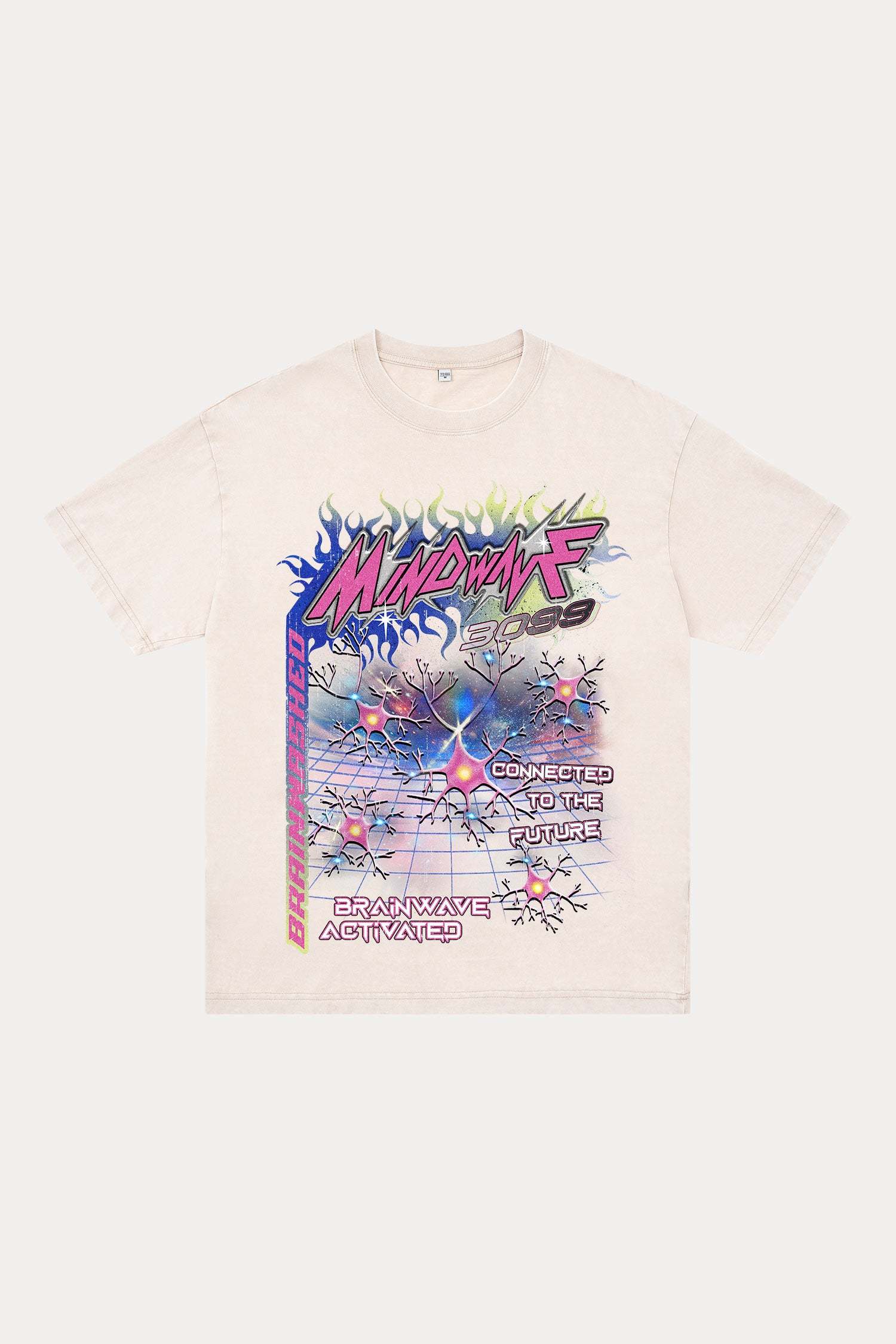 Evilnova Mindwave Washed Streetwear T-Shirt-Evilnova