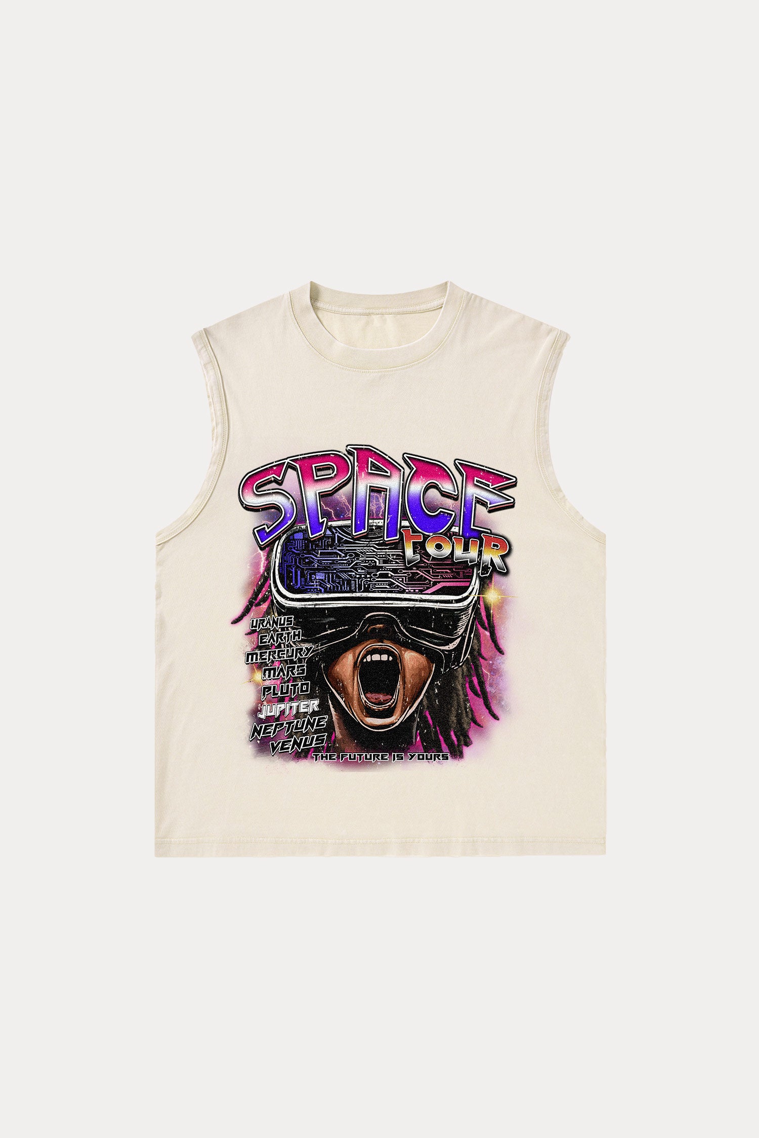 Evilnova Space Tour Washed Tank Top-Evilnova