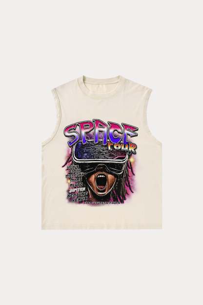 Evilnova Space Tour Washed Tank Top-Evilnova