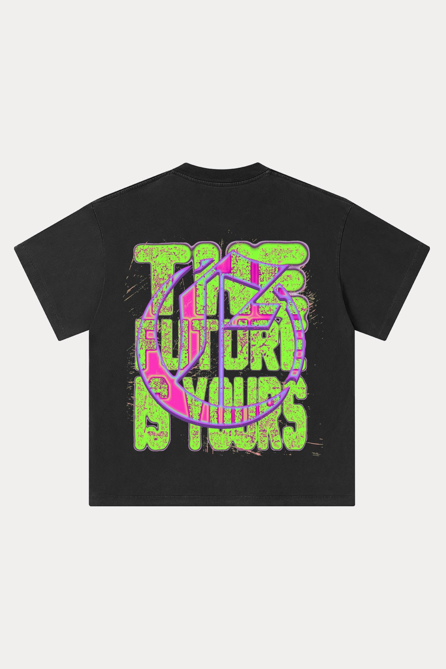 Evilnova Energy Figure Washed Streetwear T-Shirt-Evilnova