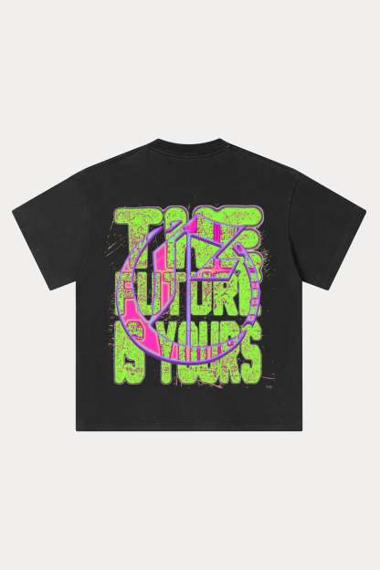 Evilnova Energy Figure Washed Streetwear T-Shirt-Evilnova