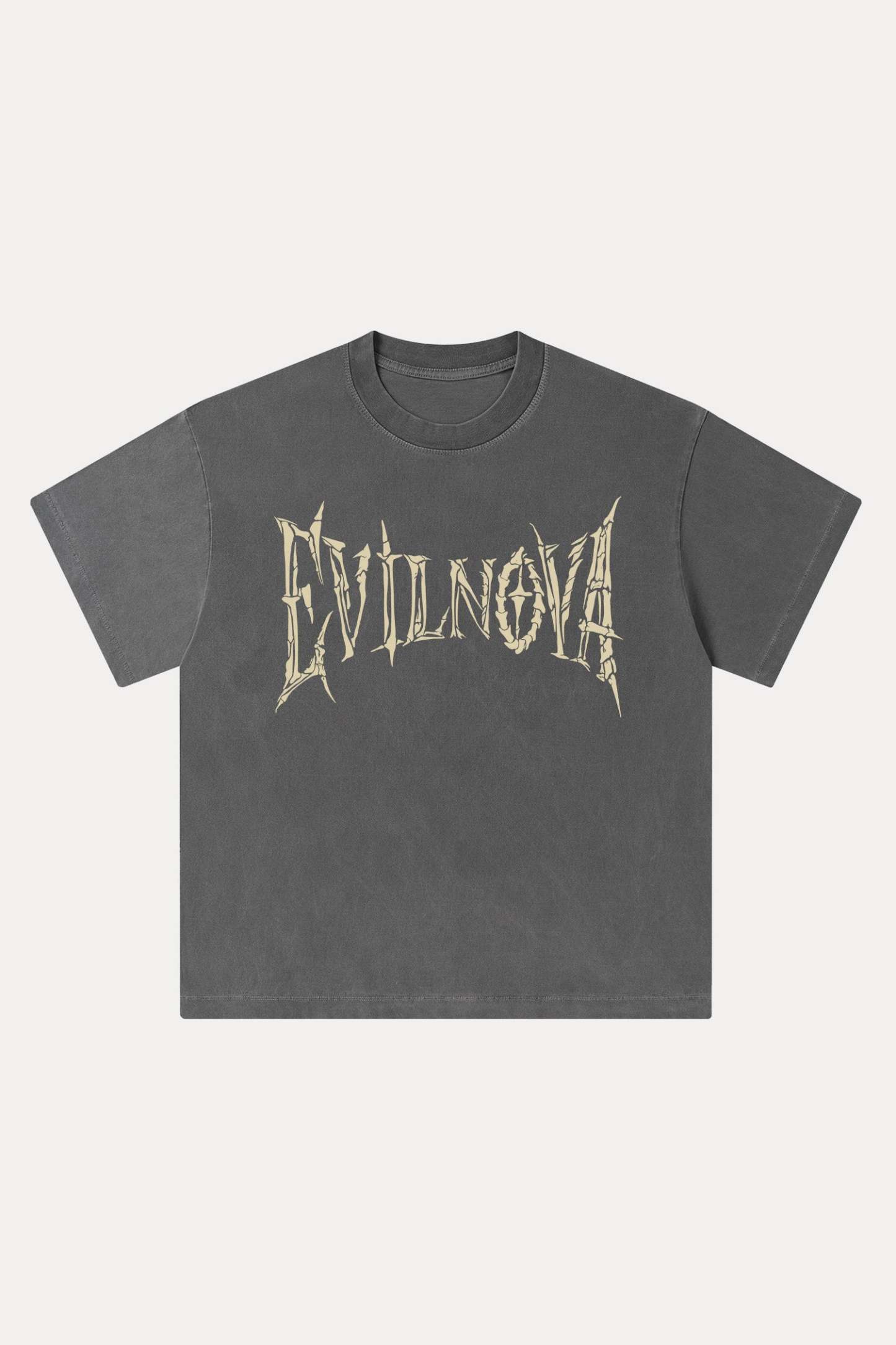 Evilnova Skeleton Washed Streetwear T-Shirt-Evilnova