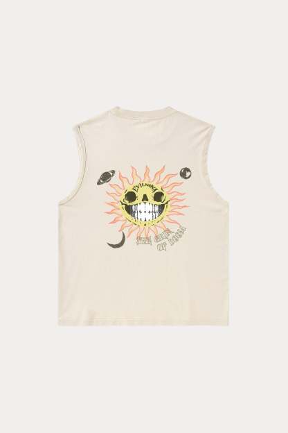 Evilnova The Grin of Doom Washed Tank Top-Evilnova