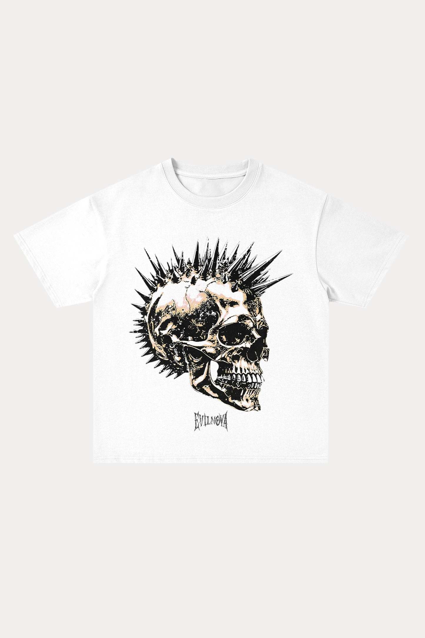 Evilnova Skull Cotton Oversize T-Shirt-Evilnova