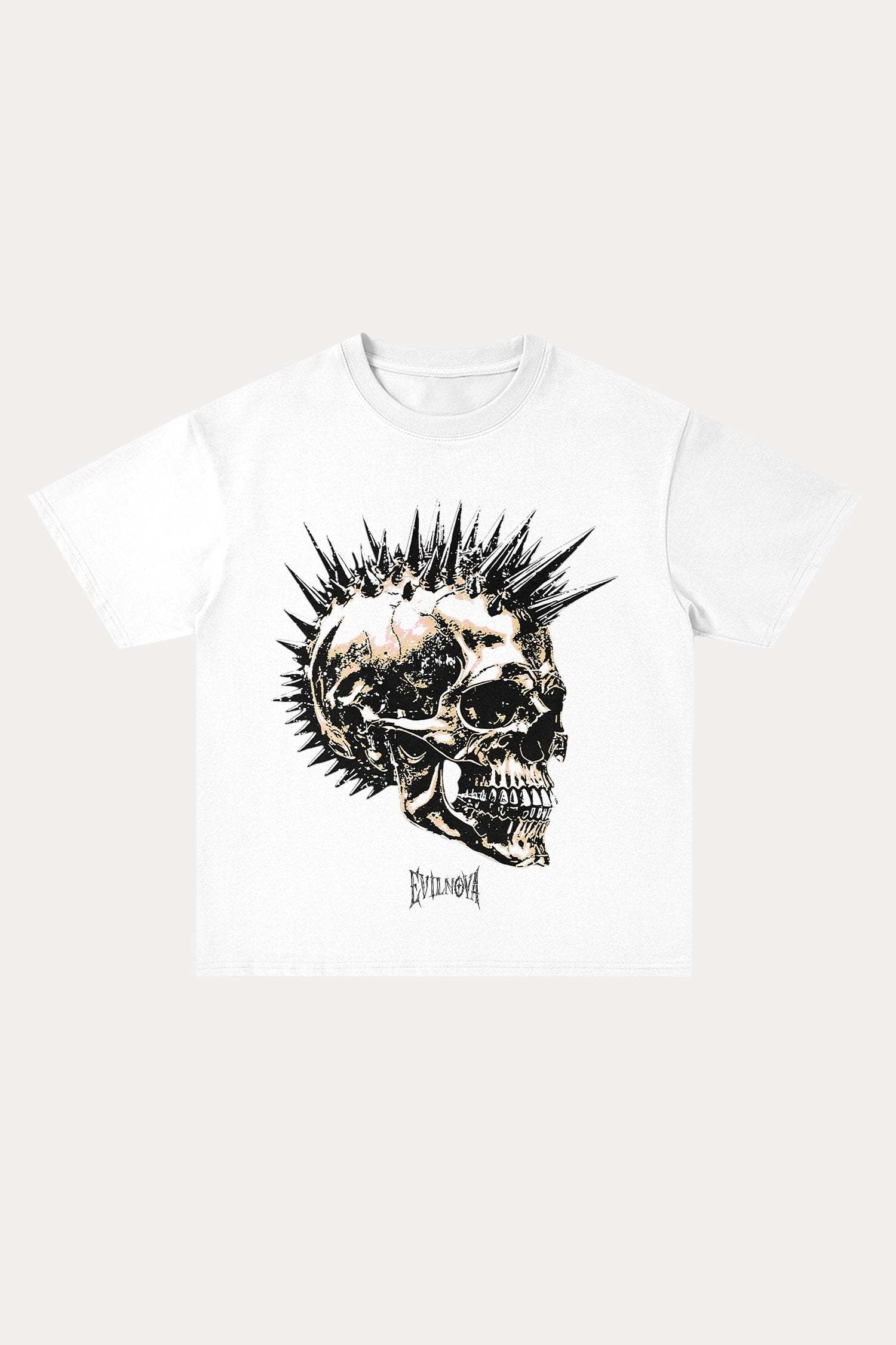 Evilnova Skull Cotton Oversize T-Shirt-Evilnova