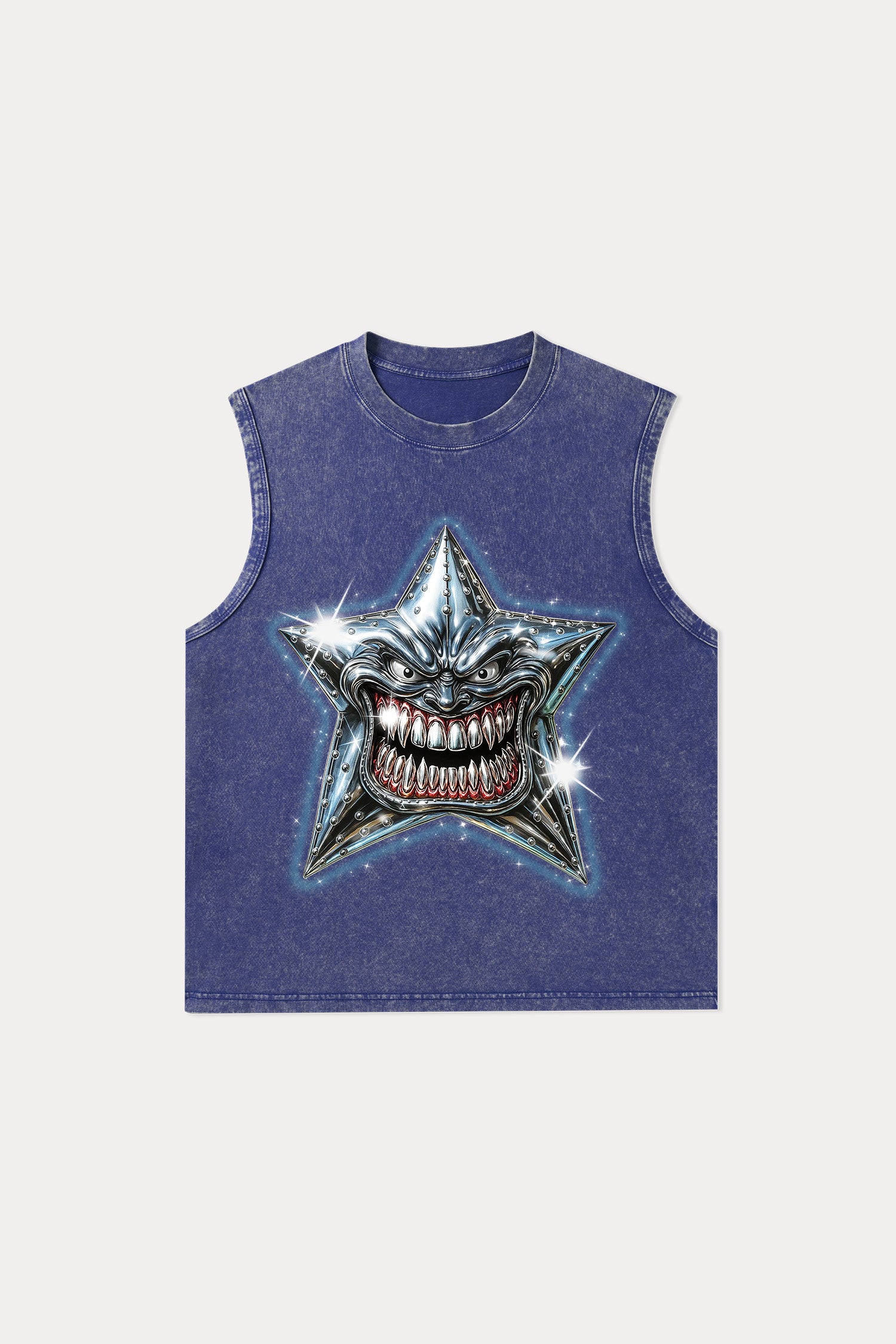 Evilnova Madness Star Washed Tank Top-Evilnova