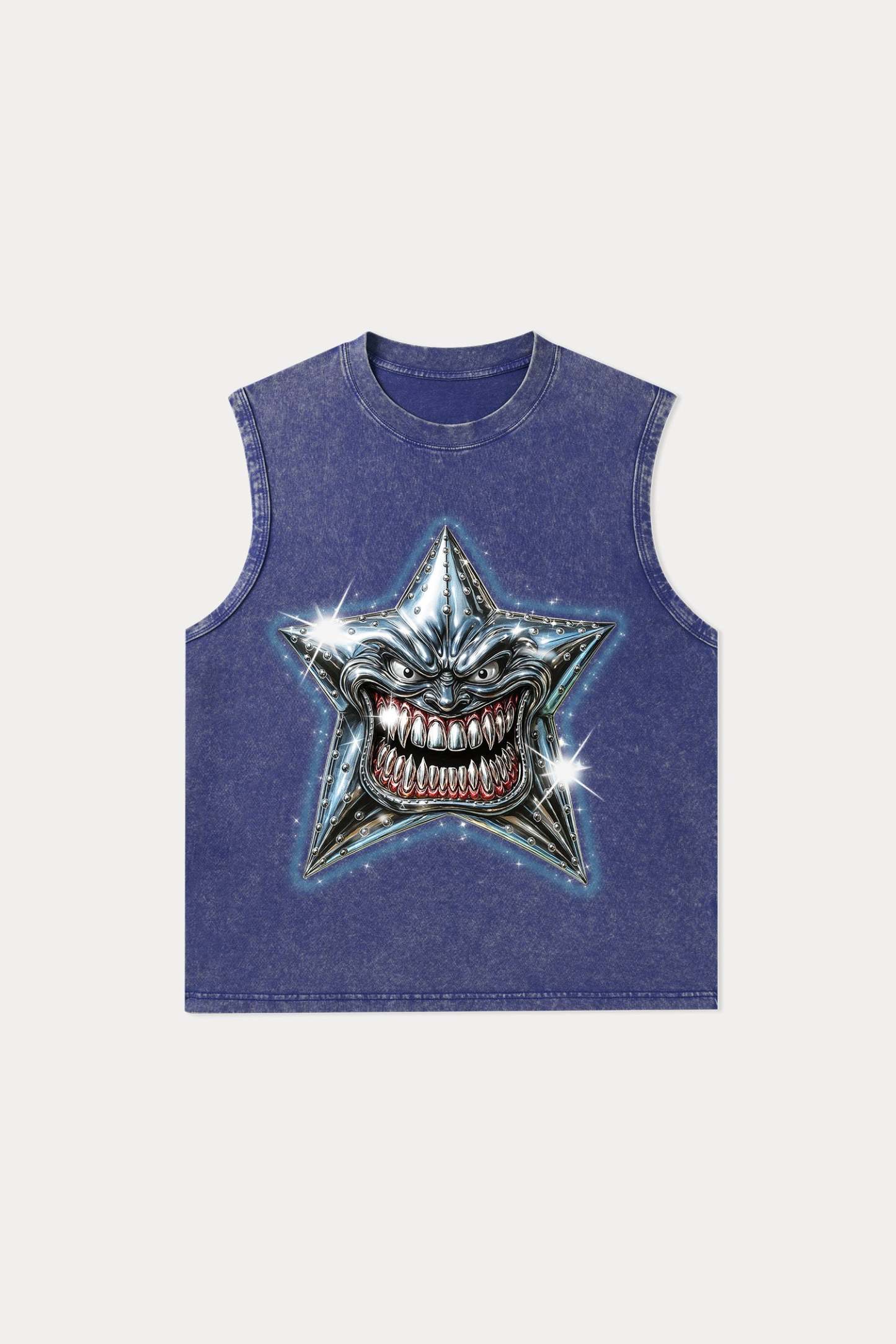Evilnova Madness Star Washed Tank Top-Evilnova