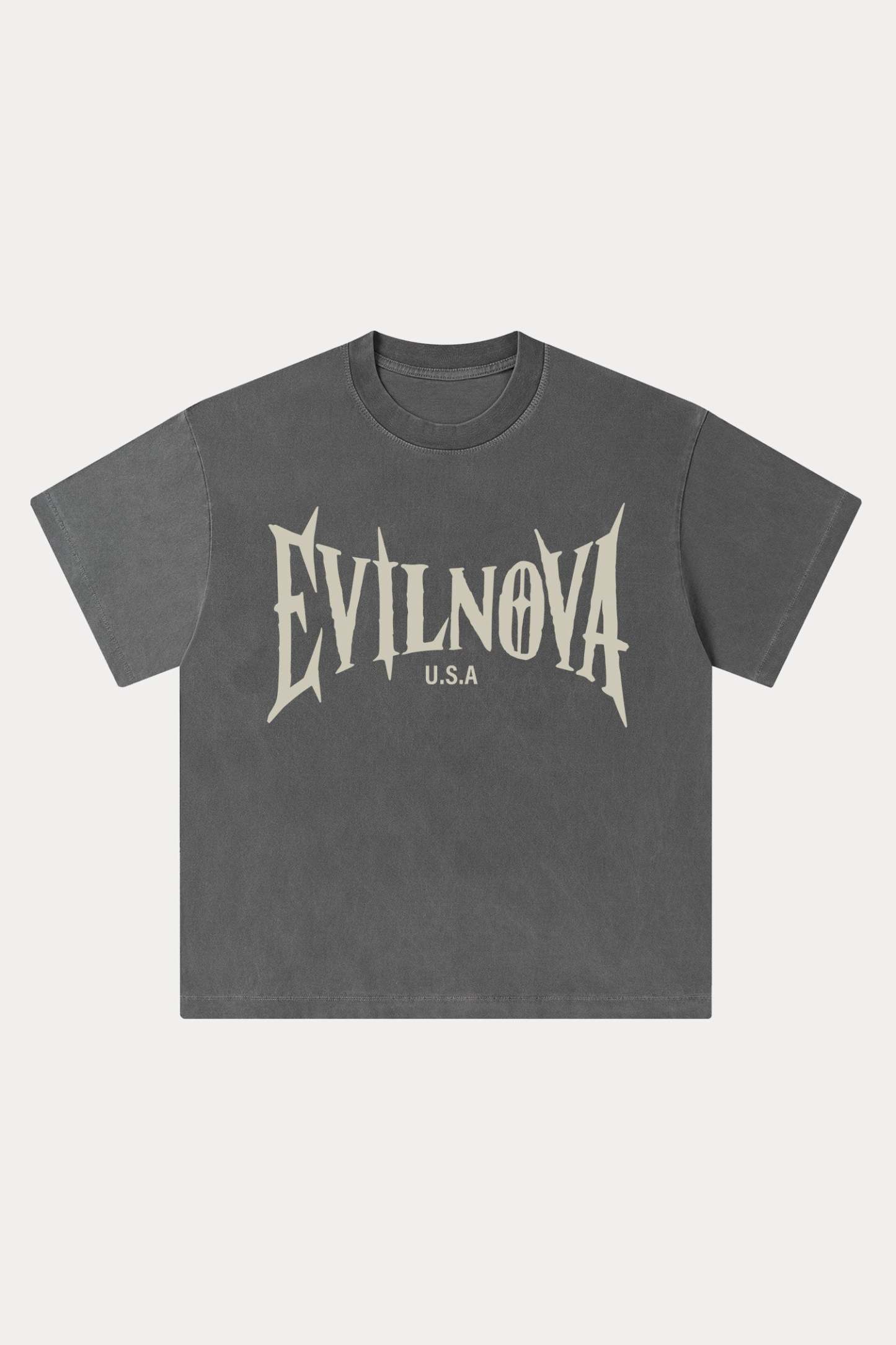 Evilnova U.S.A LOGO Washed Streetwear T-Shirt-Evilnova