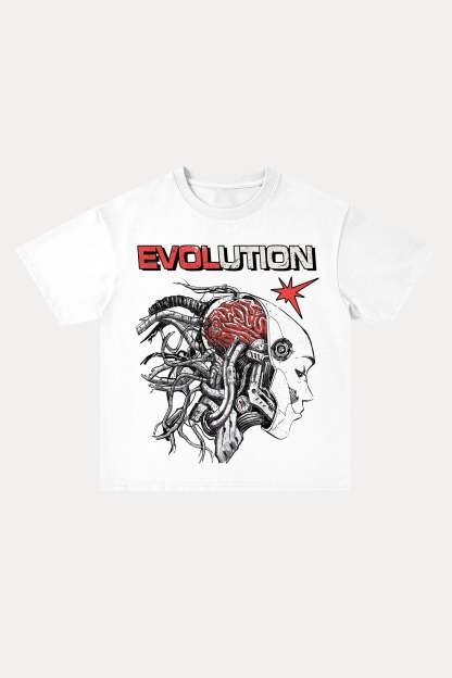 Evilnova Evolution Cotton Oversize T-Shirt-Evilnova