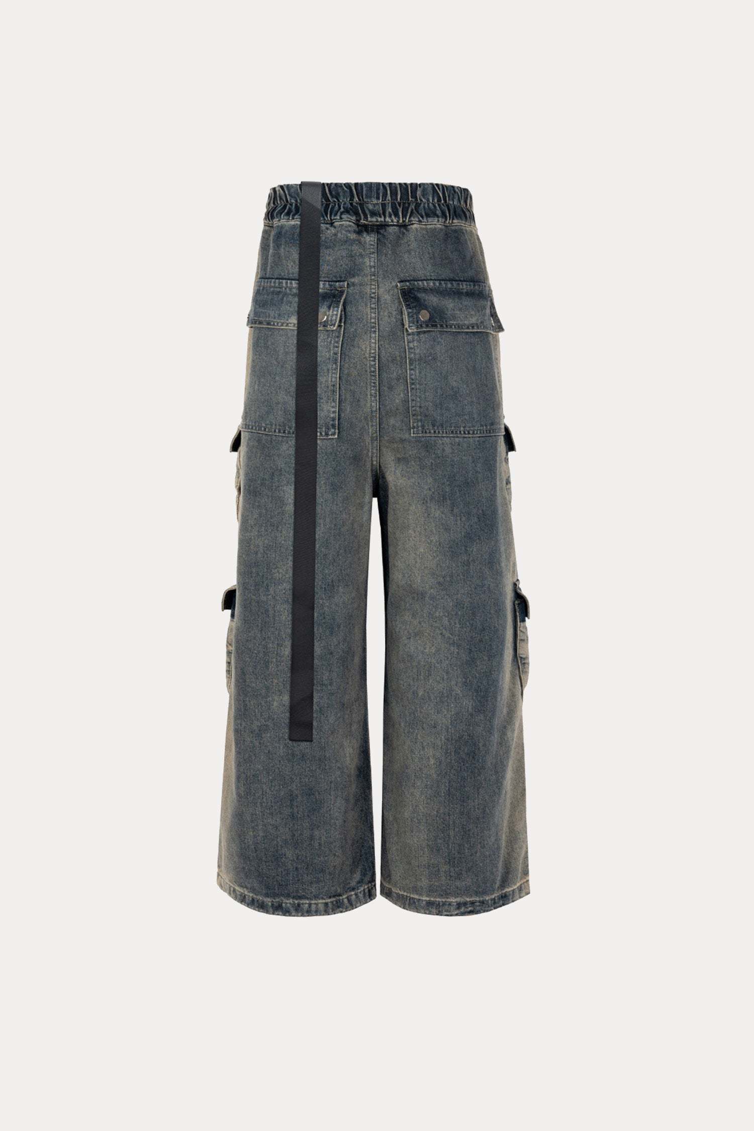 Evilnova RO Style  Multi-Pocket Washed Baggy Jeans-Evilnova