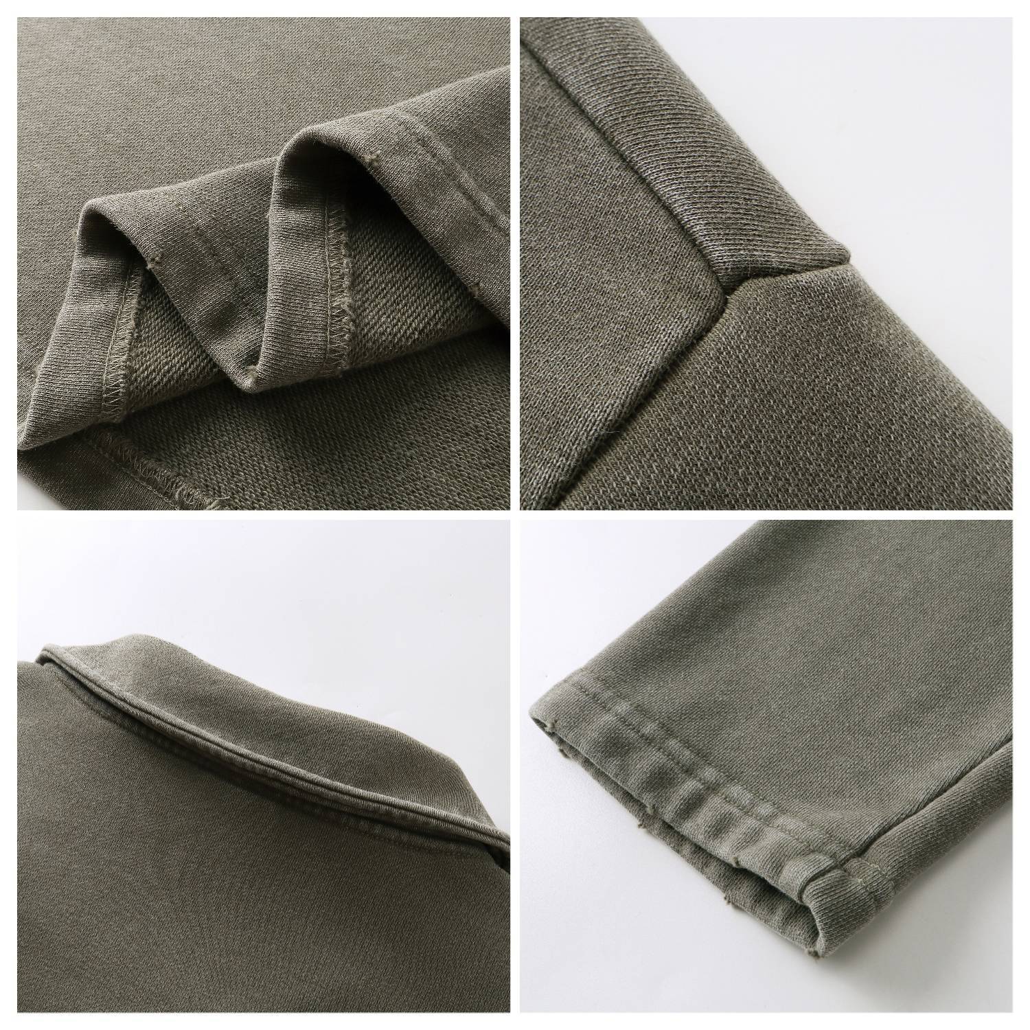 Evilnova Kill List Distressed Edge Buttonless Long Sleeve Polo Shirt-Evilnova