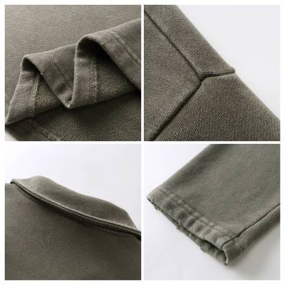 Evilnova Kill List Distressed Edge Buttonless Long Sleeve Polo Shirt-Evilnova