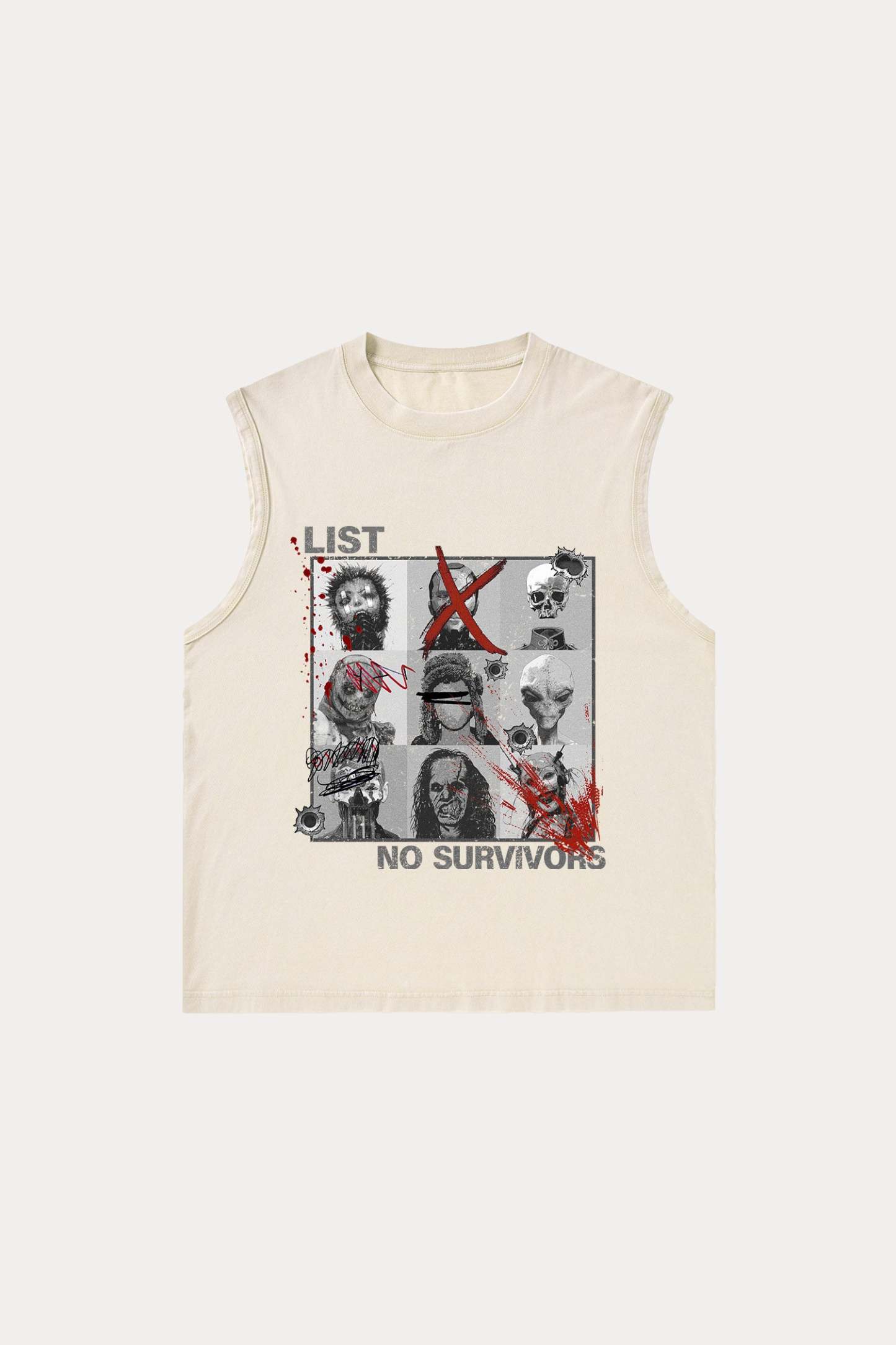 Evilnova Kill List Washed Tank Top-Evilnova