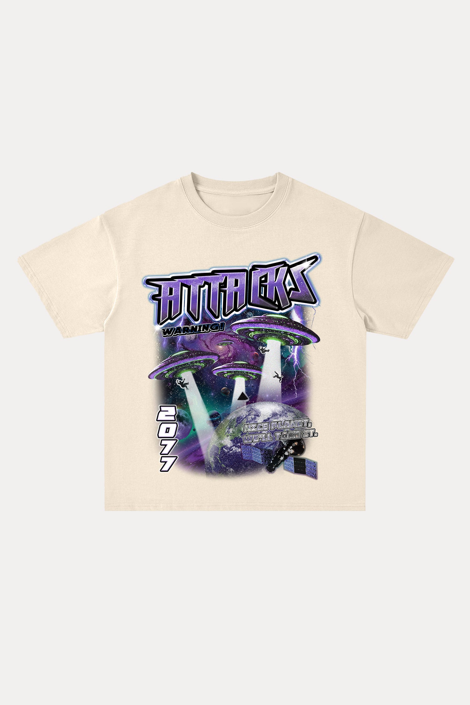 Evilnova Attacks Cotton Oversize T-Shirt-Evilnova