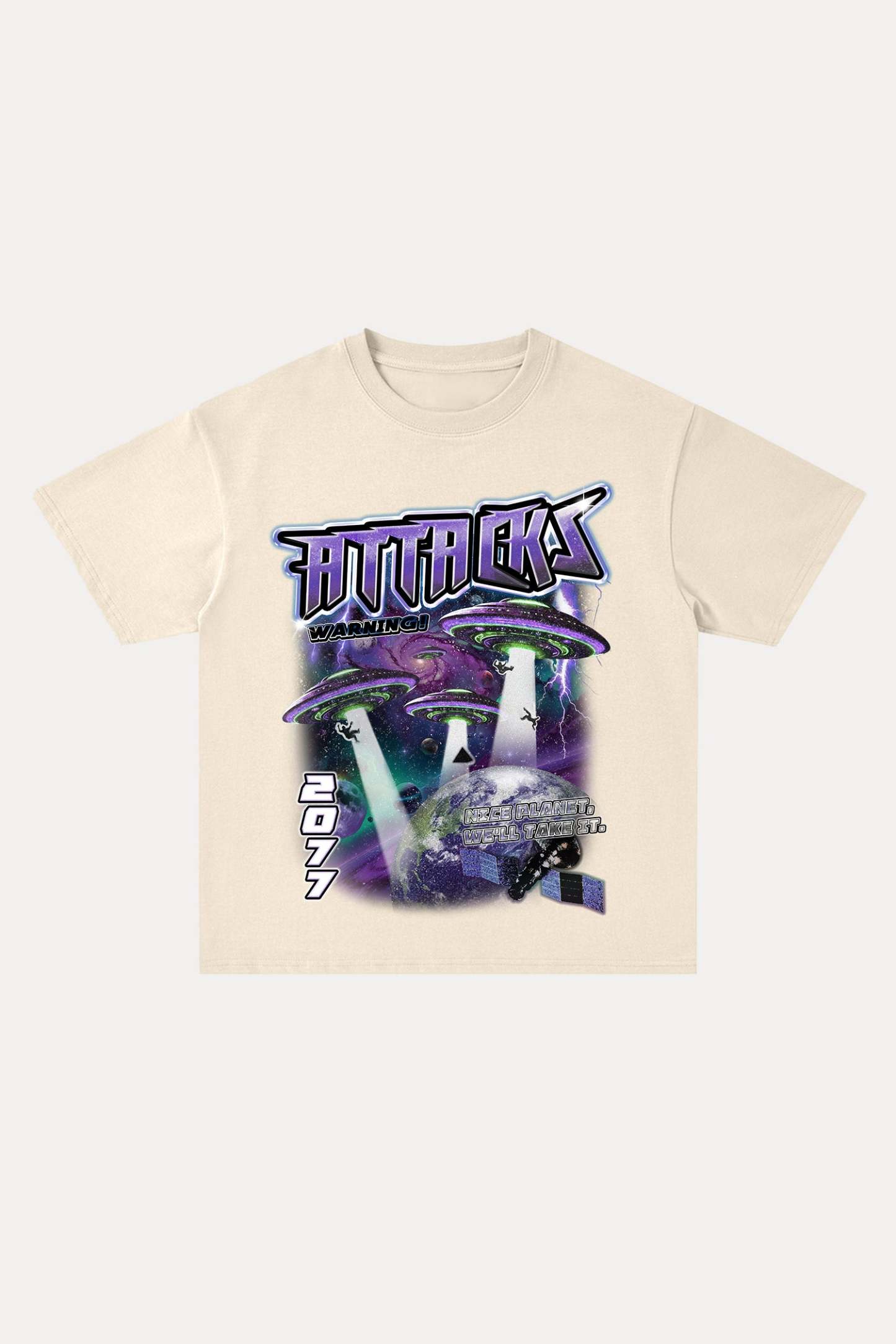 Evilnova Attacks Cotton Oversize T-Shirt-Evilnova
