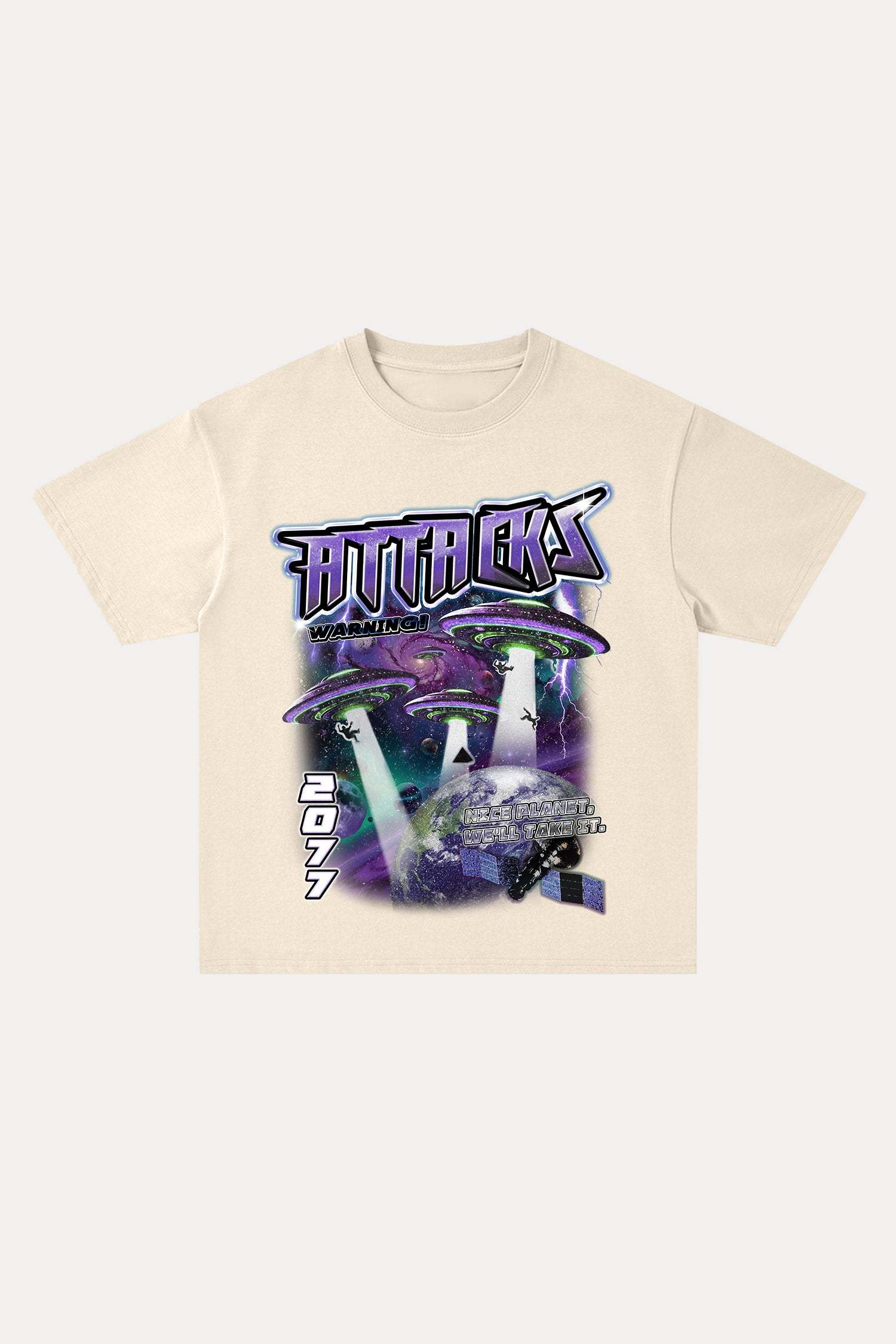 Evilnova Attacks Cotton Oversize T-Shirt-Evilnova