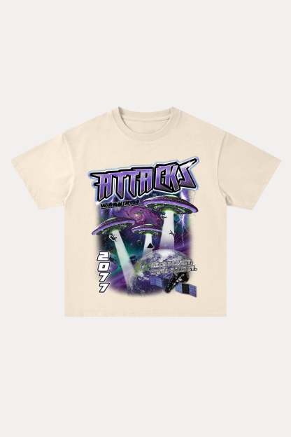 Evilnova Attacks Cotton Oversize T-Shirt-Evilnova