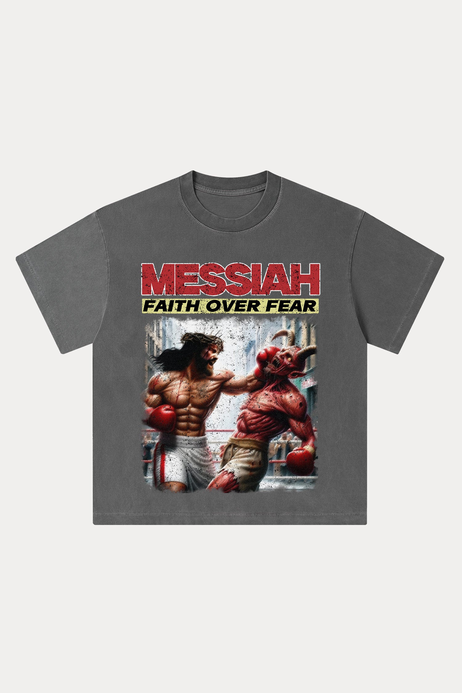 Evilnova Messiah Washed Streetwear T-Shirt-Evilnova