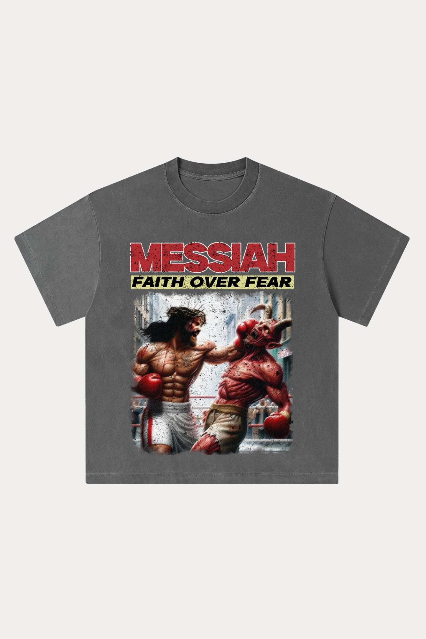 Evilnova Messiah Washed Streetwear T-Shirt-Evilnova