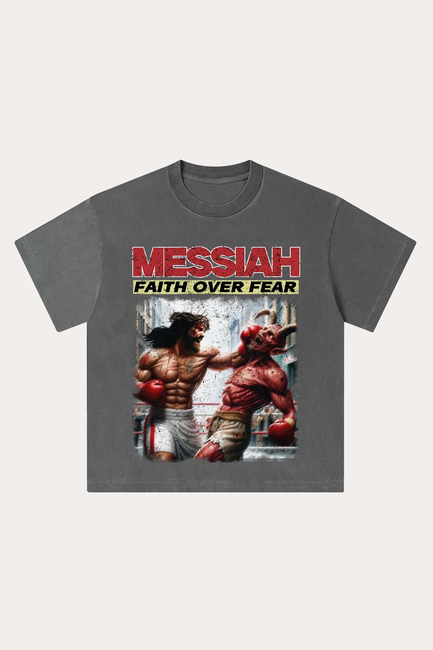 Evilnova Messiah Washed Streetwear T-Shirt-Evilnova