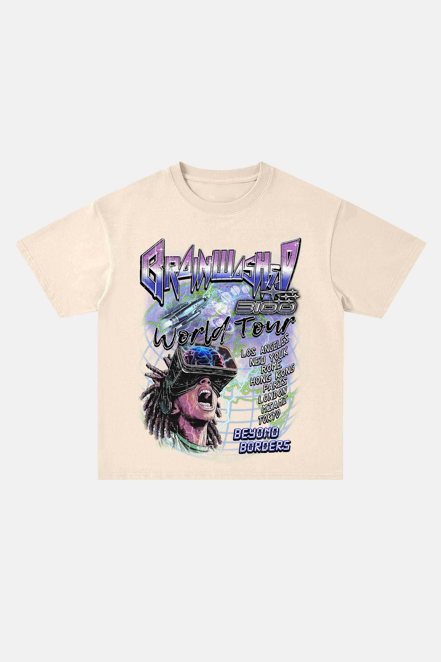 Evilnova Brainwashed Cotton Oversize T-Shirt-Evilnova