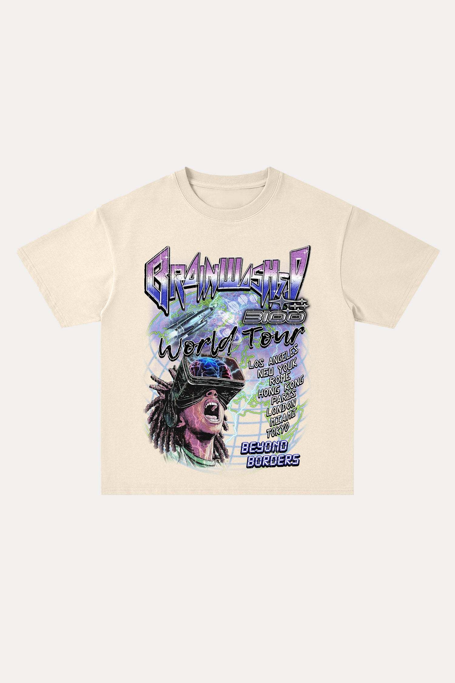 Evilnova Brainwashed Cotton Oversize T-Shirt-Evilnova