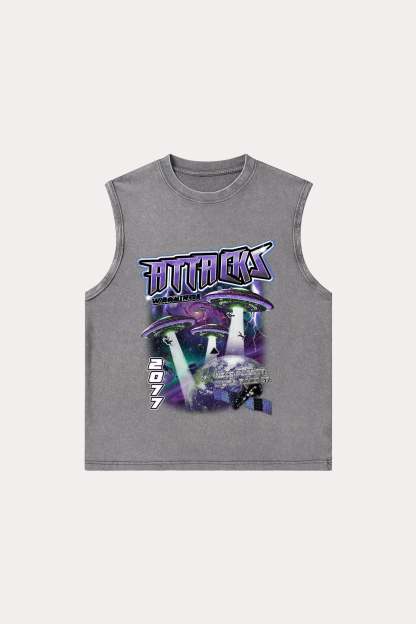 Evilnova Attacks Washed Tank Top-Evilnova