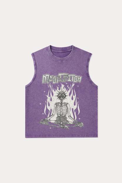 Evilnova Meditation Washed Tank Top-Evilnova